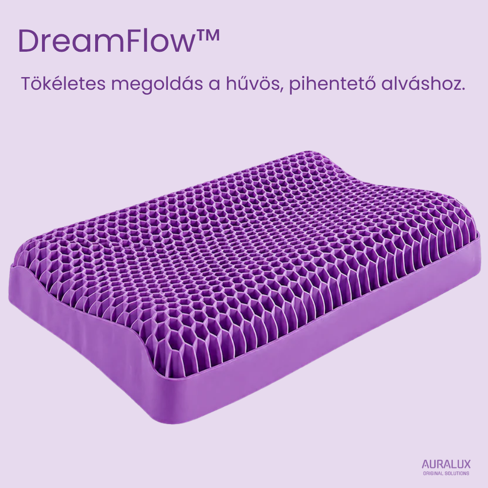 DreamFlow™ — ergonomikus méhsejt párna